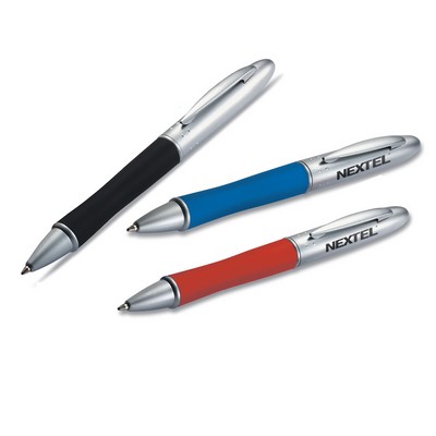 Twist-Action Ballpoint Pen with Soft Rubberized Grip